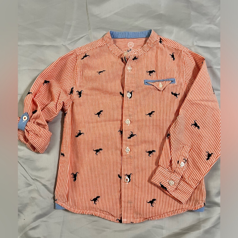 Wonder Nation long sleeve button down. Dinosaurs. Size 5T